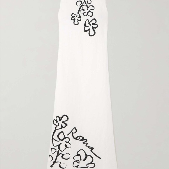 Nahana Floral Sketch Linen Dress - Picture 8 of 10